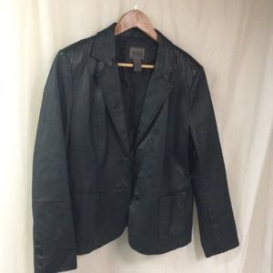 Black leather John Paul Richard jacket